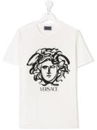 Young Versace Medusa Sketch T-shirt - White