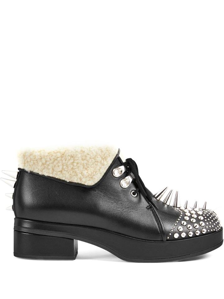 Gucci Studded Ankle Boots - Black