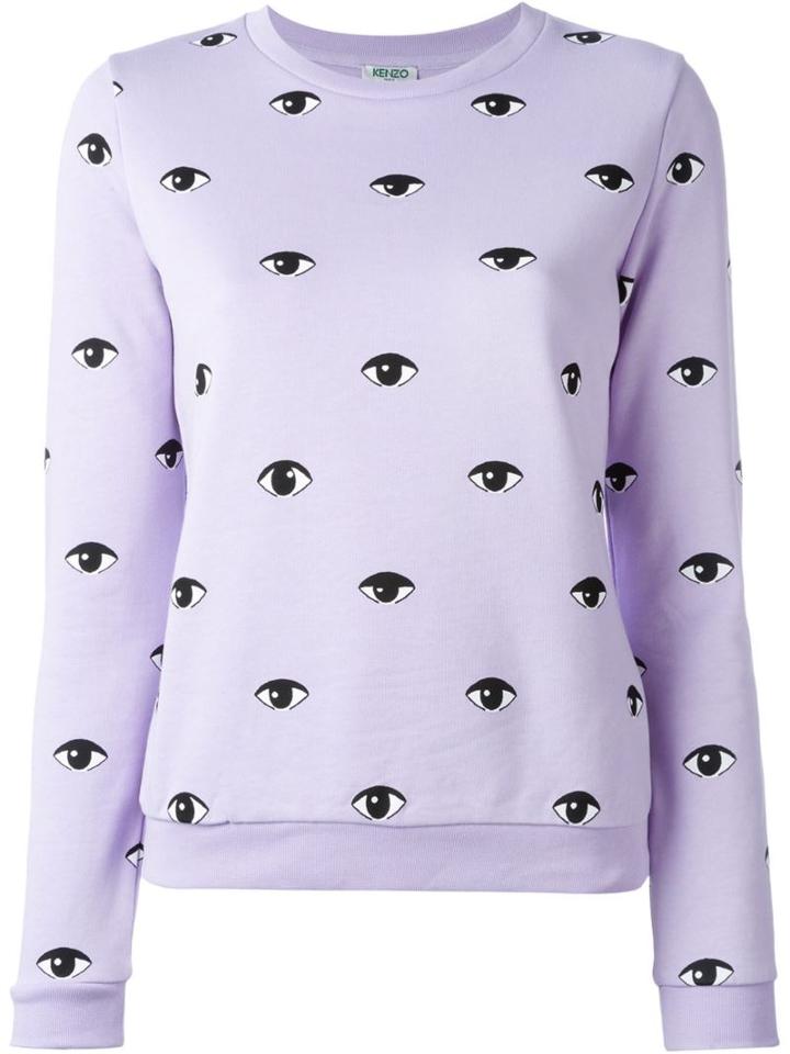 Kenzo Eyes Sweatshirt, Women's, Size: L, Pink/purple, Cotton