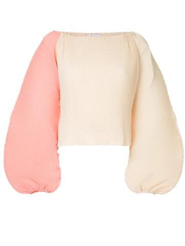 Jatual Pleated Top - Pink & Purple