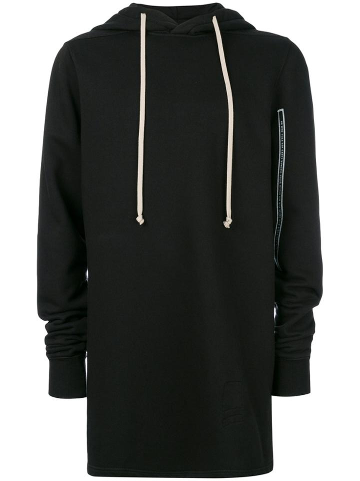 Rick Owens Drkshdw Long Length Hoodie - Black