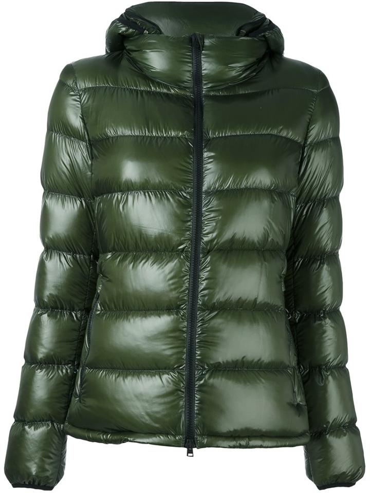 Herno Padded Jacket, Women's, Size: 38, Green, Polyamide/feather Down/polyester