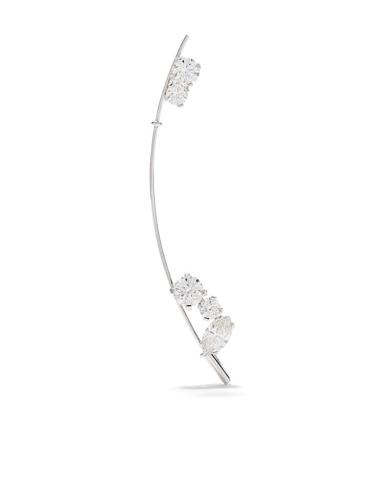 Sophie Bille Brahe 18kt White Gold Elipse Royale Diamond Earring