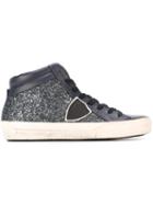 Philippe Model Glitter Effect Hi-top Sneakers