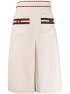 Gucci Interlocking G Horsebit Detail Midi Skirt - Neutrals