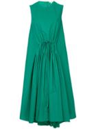 Delpozo Drawstring Front Dress - Green