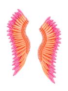 Mignonne Gavigan Oversized Wings Earrings - Pink & Purple