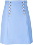 Gucci - Matelot Mini Skirt - Women - Silk/acetate/wool - 42, Women's, Blue, Silk/acetate/wool