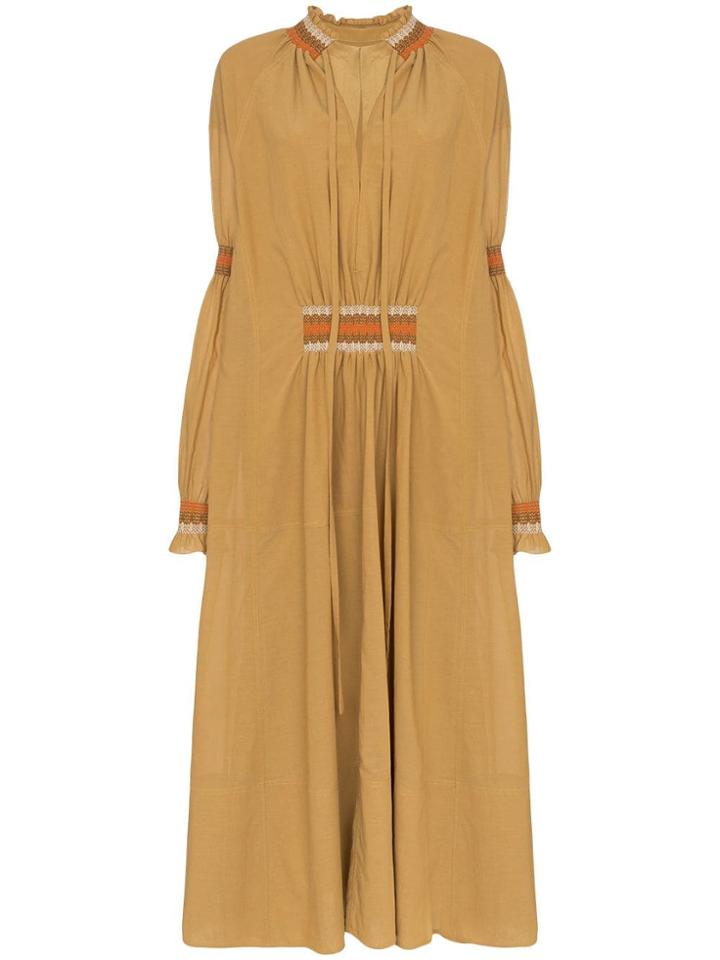 Loewe High-neck Maxi Dress - Brown
