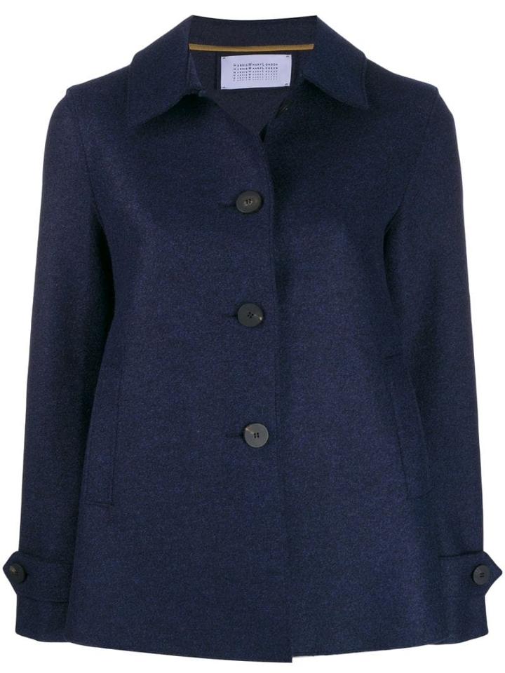 Harris Wharf London A-line Coat - Blue