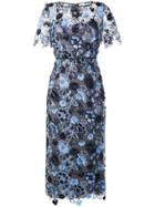 Antonio Marras Floral Embroidered Midi Dress - Blue
