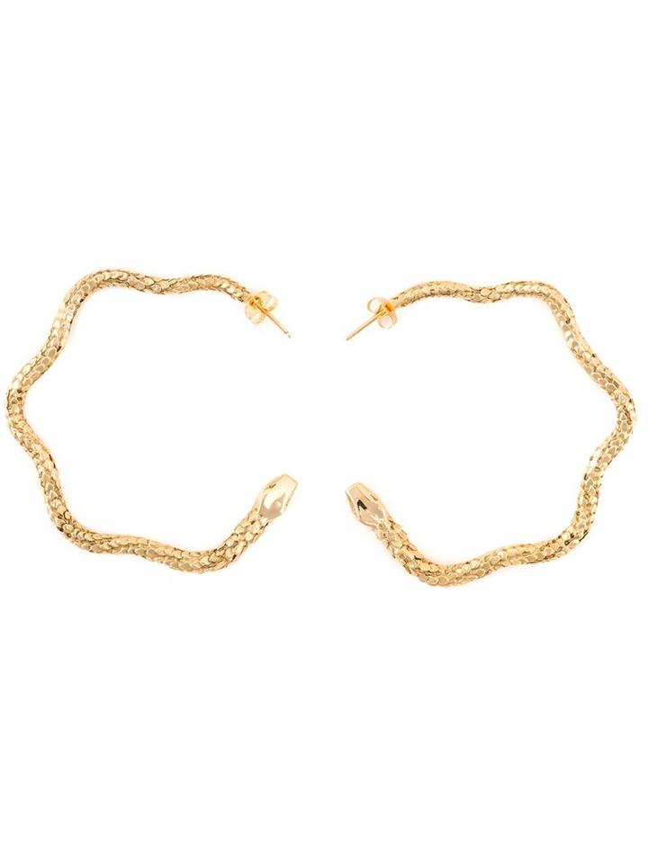 Aurelie Bidermann 'tao' Hoop Earrings, Women's, Metallic