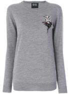 Markus Lupfer Embroidery And Sequin Polar Sweatshirt - Grey