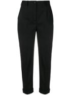 Dolce & Gabbana Side Stripe Cropped Trousers - Black
