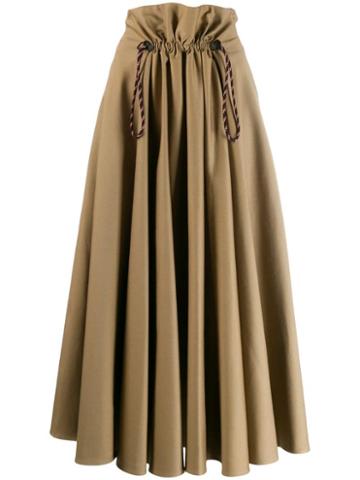 Golden Goose Ayame Flared Pleated Skirt - Neutrals
