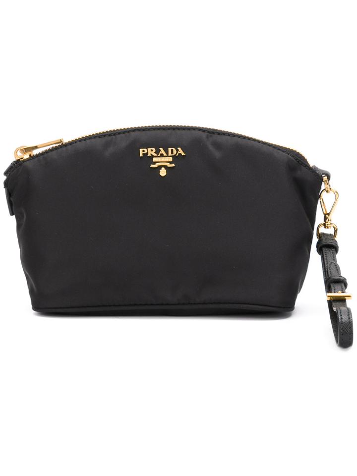 Prada Vela Wrist Pochette - Black