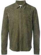 Our Legacy Zipped Suede Jacket, Men's, Size: Large, Green, Calf Leather
