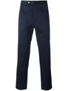 Moncler Gamme Bleu Tailored Trousers, Men's, Size: 1, Blue, Cotton/cupro