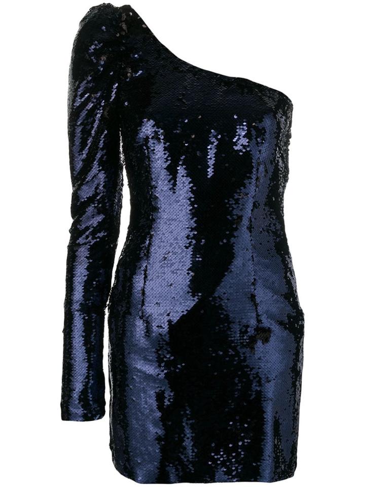 Amen Sequined One-shoulder Dress - Blue