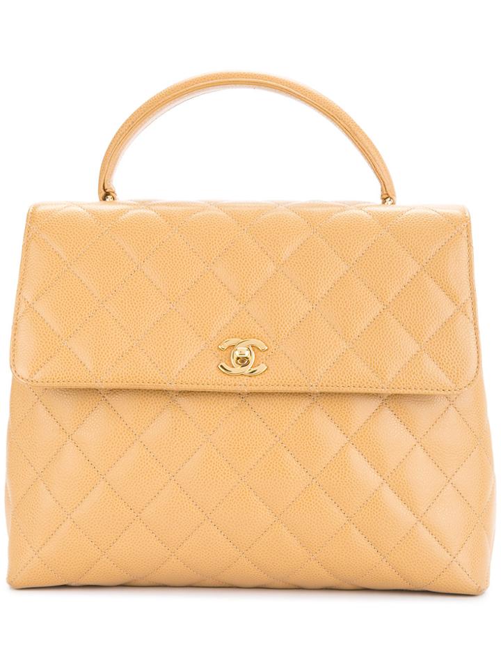 Chanel Vintage Quilted Tote Bag - Brown