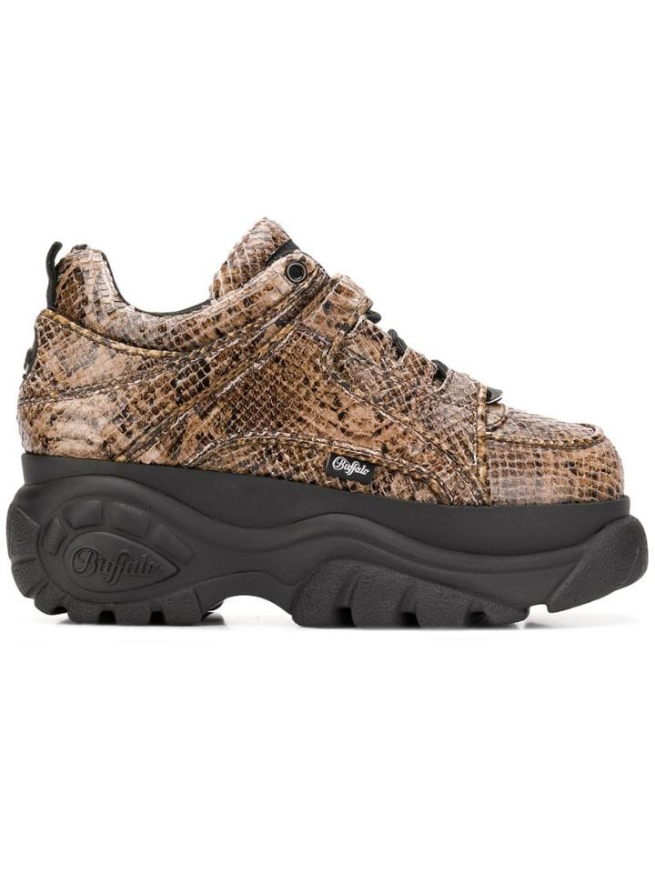 Buffalo Buffalo X Junya Watanabe Python Platform Sneakers - Neutrals