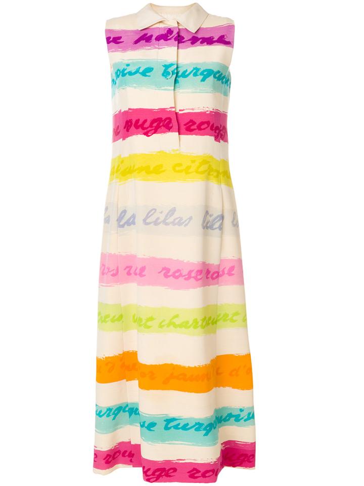 Givenchy Vintage Haute Couture Rainbow Stripe Dress - Multicolour
