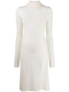 Laneus Roll Neck Dress - White