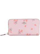 Coach Floral Zipped Wallet - Pink & Purple