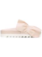 Joshua Sanders Ruffle Detail Slides - Nude & Neutrals
