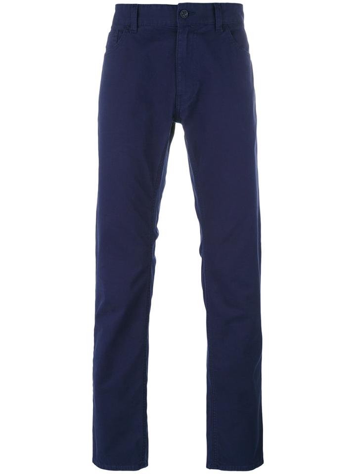 Love Moschino Peace Sign Pocket Trousers, Men's, Size: 34, Blue, Cotton/spandex/elastane