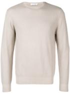 Cruciani Long-sleeve Fitted Sweater - Neutrals