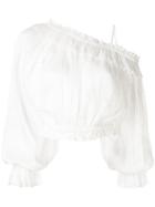 Aje Beatrice Ruffle Blouse - White