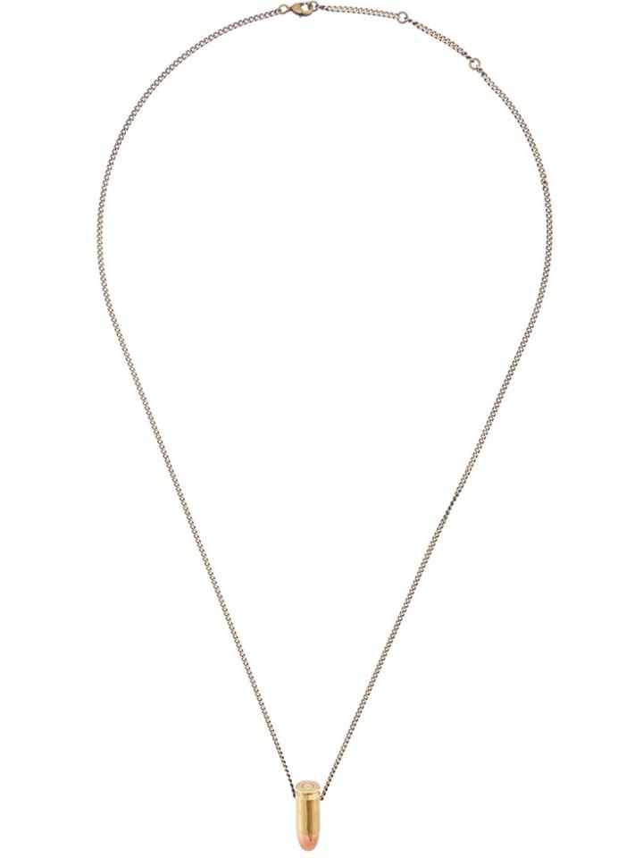 Hues Short Bullet Pendant Necklace - Yellow