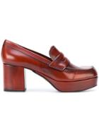 Prada High Heel Platform Pumps - Red
