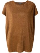 Roberto Collina Boat Neck Knitted Top - Brown