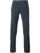 Jacob Cohen Comfort Vintage Chino Trousers, Men's, Size: 36, Blue, Cotton/spandex/elastane