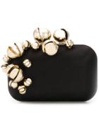 Jimmy Choo Cloud Embellished Satin Minaudière - Black