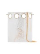 Nathalie Trad Golding Shell Clutch - White