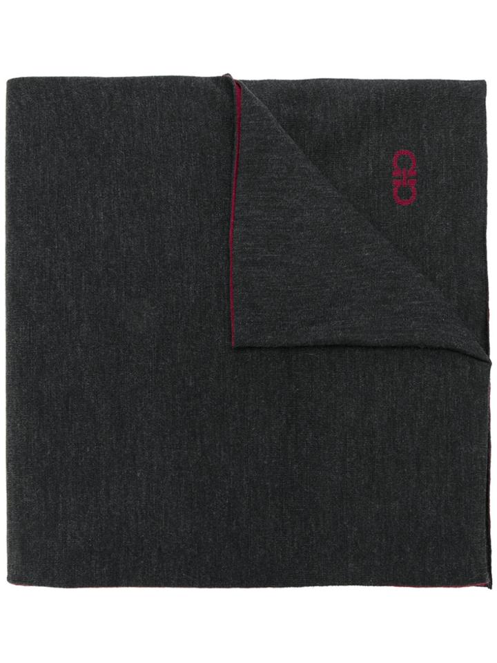 Salvatore Ferragamo Classic Knitted Scarf - Grey