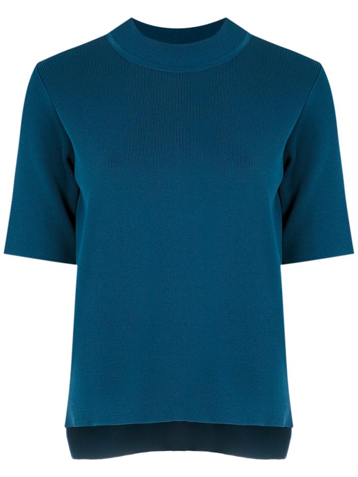 Egrey Knit Blouse - Blue