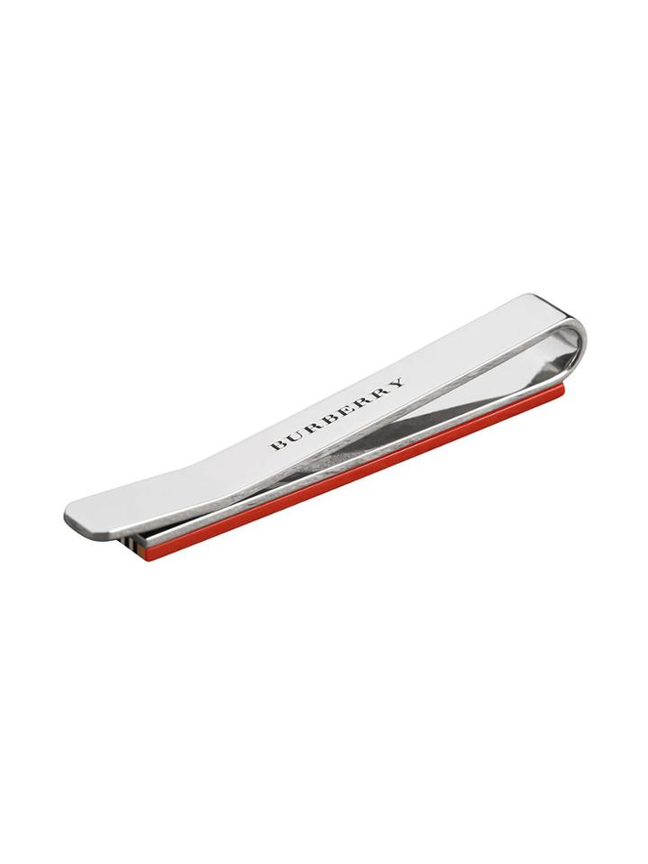 Burberry Heritage Stripe Bronze Tie Bar - Metallic