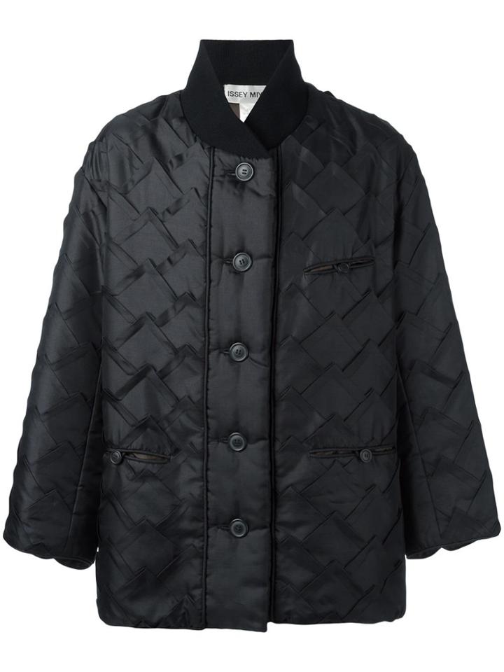 Issey Miyake Vintage Quilted Short Coat - Black