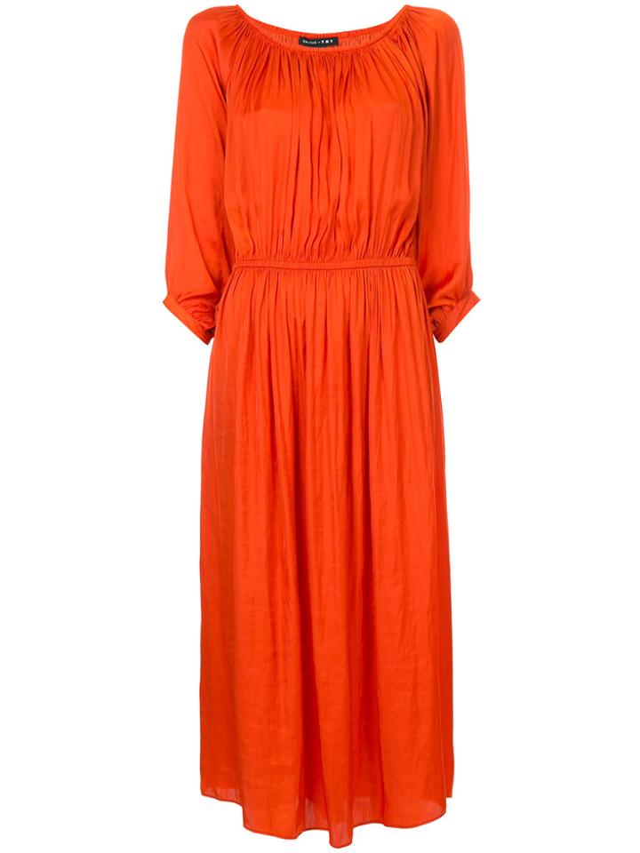 Smythe Ruchéd Detail Dress - Yellow & Orange