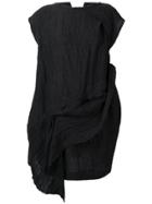 Stefano Mortari Gathered Pleated Dress - Black