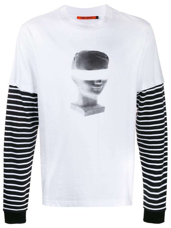 Vyner Articles Spray-pritn Layered T-shirt - White