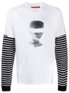 Vyner Articles Spray-pritn Layered T-shirt - White