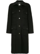 Chanel Vintage Cashmere Multi-pockets Midi Coat - Black
