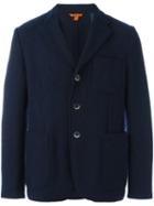 Barena Notched Lapel Blazer, Men's, Size: 48, Blue, Cotton/viscose/virgin Wool