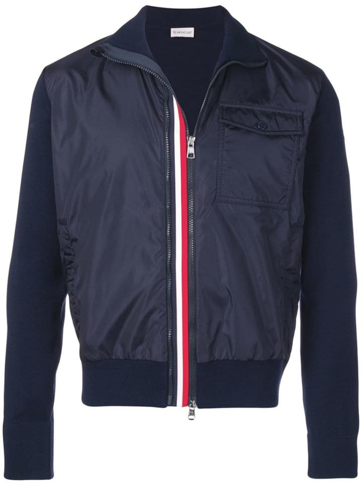 Moncler Zip Front Bomber Jacket - Blue
