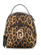 Liu Jo Mini Leopard Print Backpack - Neutrals